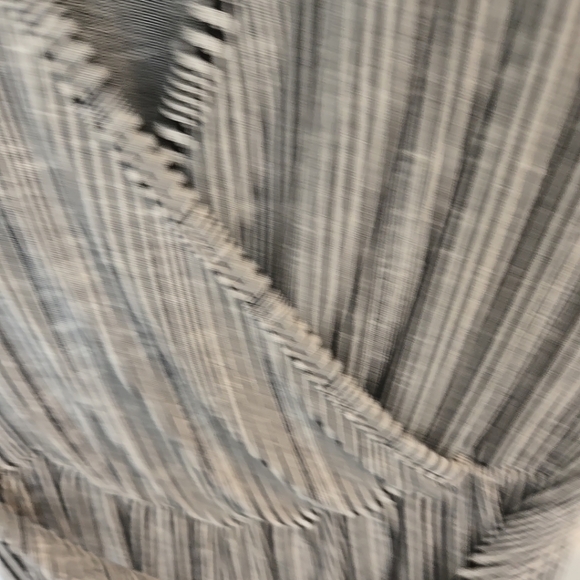 Caution To The Wind Striped Black and White Jumpsuit Medium Belted - Picture 5 of 11